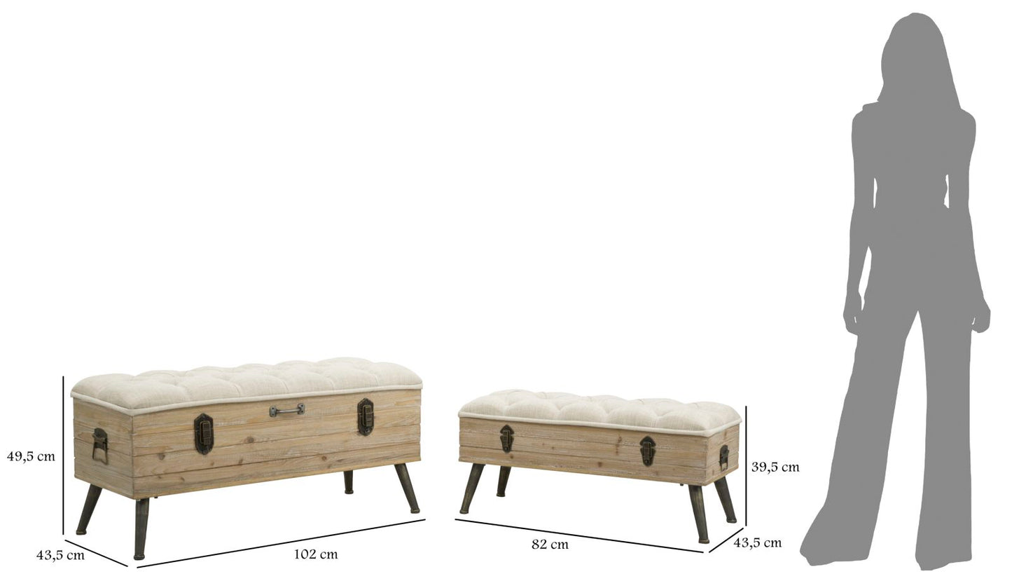 Puff sa ostavom tirana couple cm 102x43,5x49,5 - 82x36x37