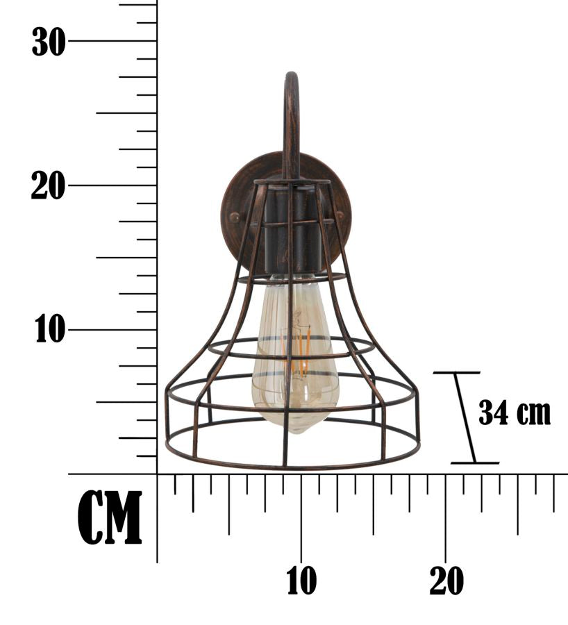 Zidna svjetilka industry -a- cm 34x18x27
