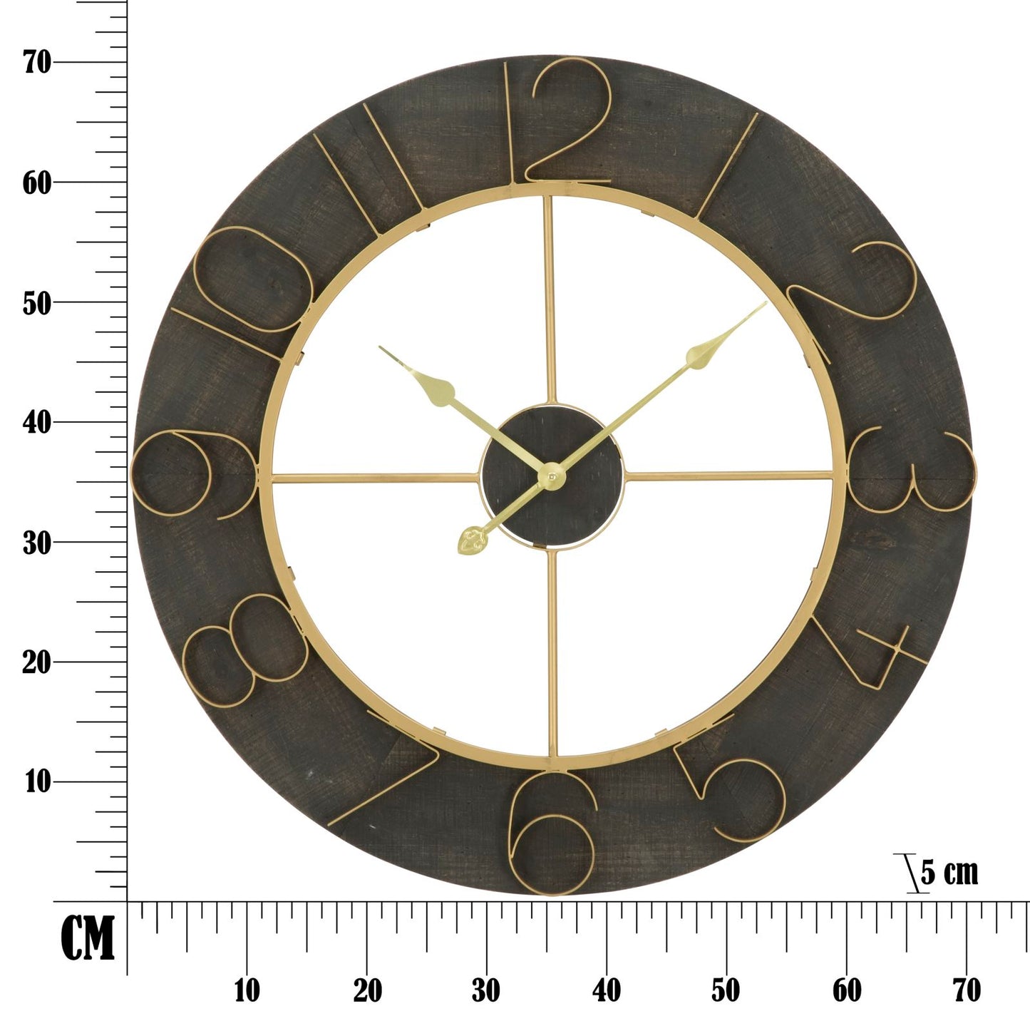 Zidni sat dark glam cm ø 70x5