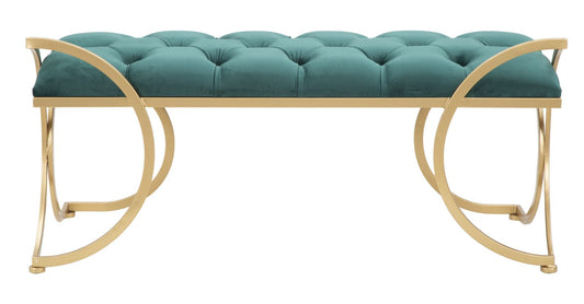 Klupa glam luxy green cm 103x43x47
