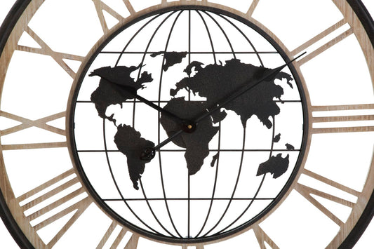 Zidni sat world dark cm ø 70x5