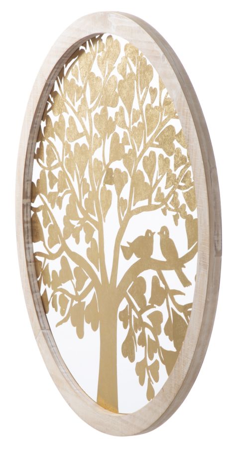 Zidna ploča gold tree rot. cm ø 80x2,5