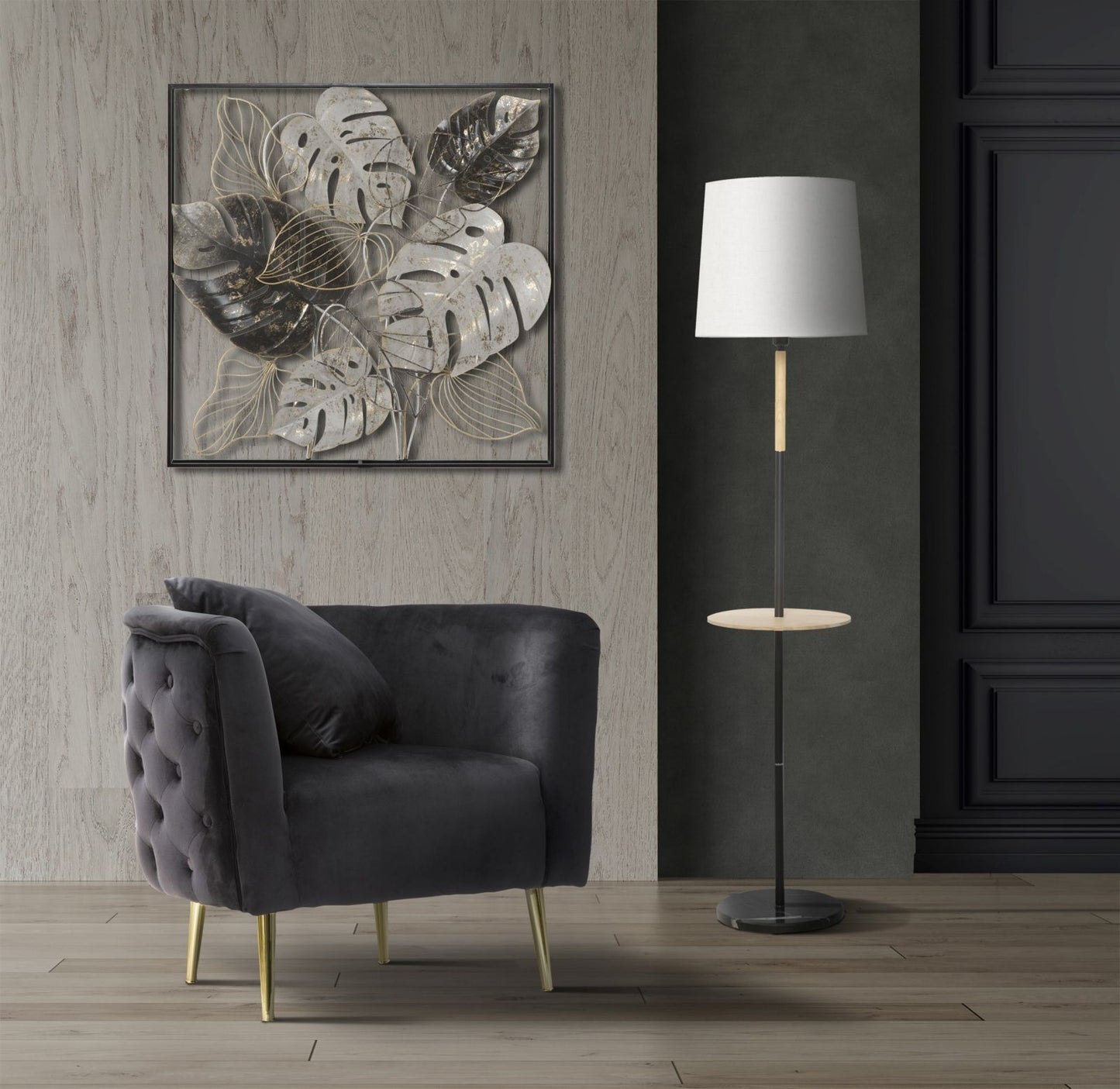 Fotelja Bucarest black cm 76x74x71
