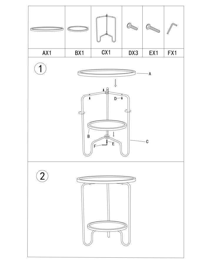Stol ADLEY 54,5x48x48 cm