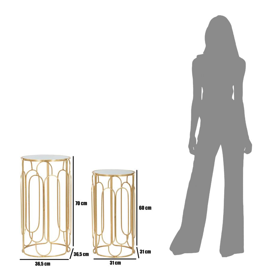 Držač za bilje Arty set 2 kom cm 34x34x70-29x29x60