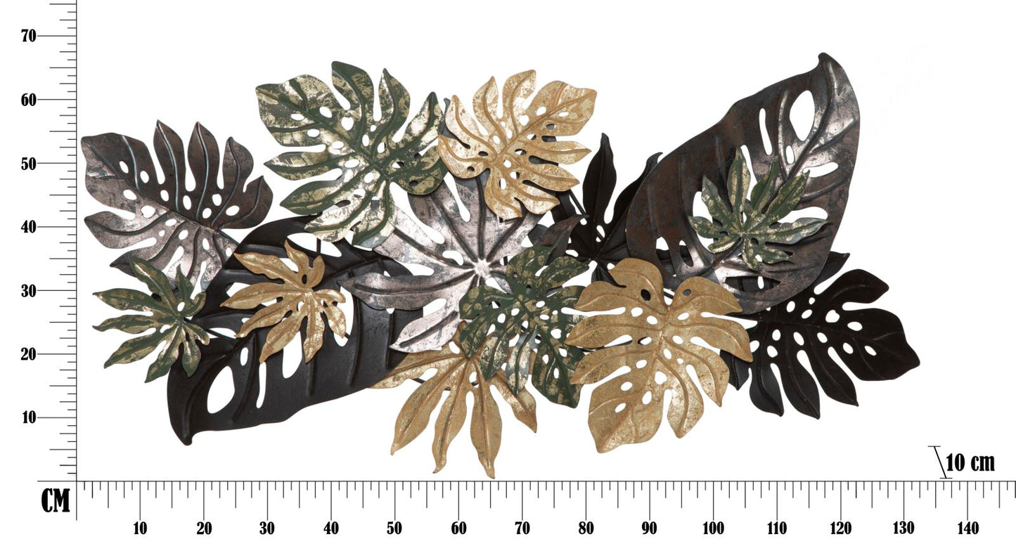 Zidni metalni panel antique leaf cm 133x10x67