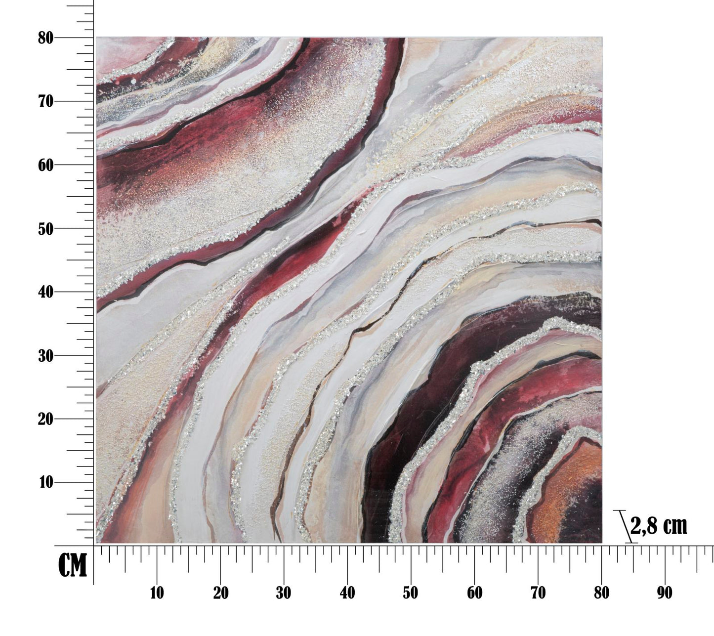 Zidna slika EMERIE 80x80x2,8 cm