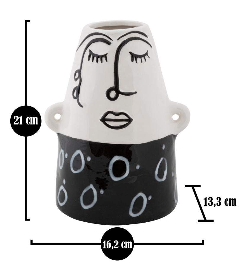 Vaza thinking face cm 16,2x13,3x21