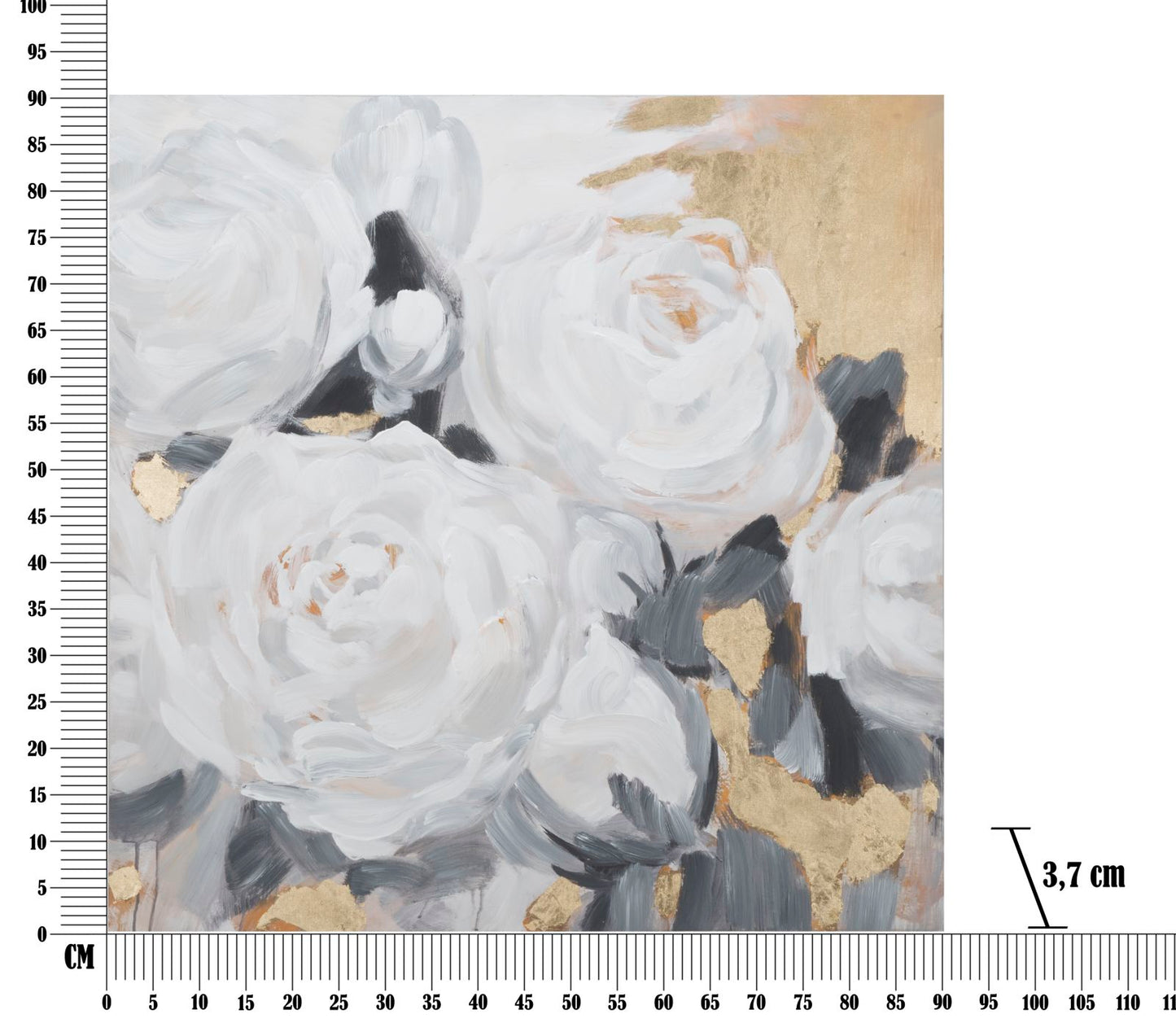 Slika bijeli cvijet -a- cm 90x3,7x90