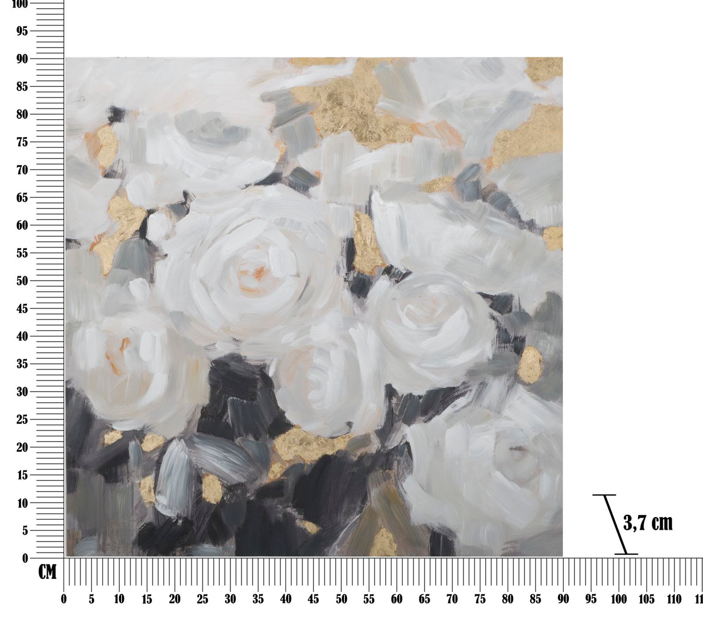 Slika bijeli cvijet -b- cm 90x3,7x90