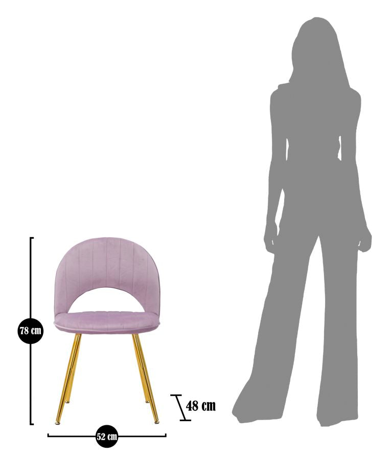 Stolica Flex rosa 2-1 cm 52x48x78
