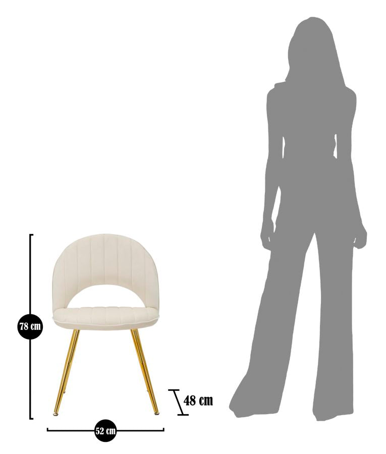 Stolica Flex crema cm 52x48x78 set 2pz
