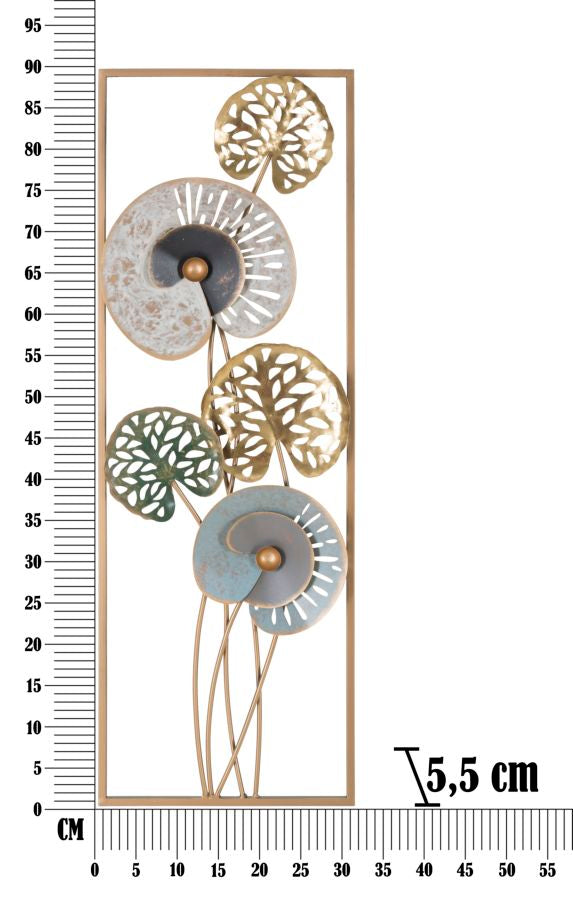 Metalni zidni panel ret.-b- cm 31,2x5,5x90