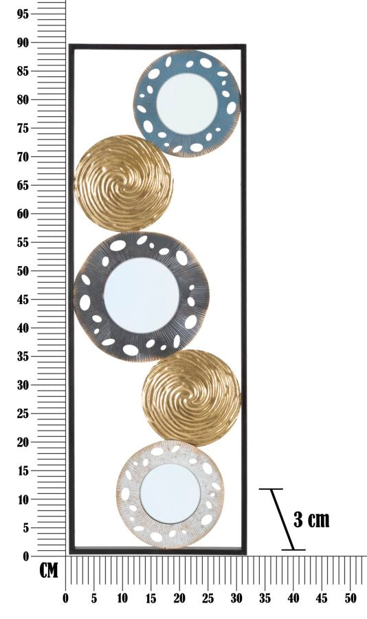 Metalni zidni panel gloty ret.-b- cm 31x3x90