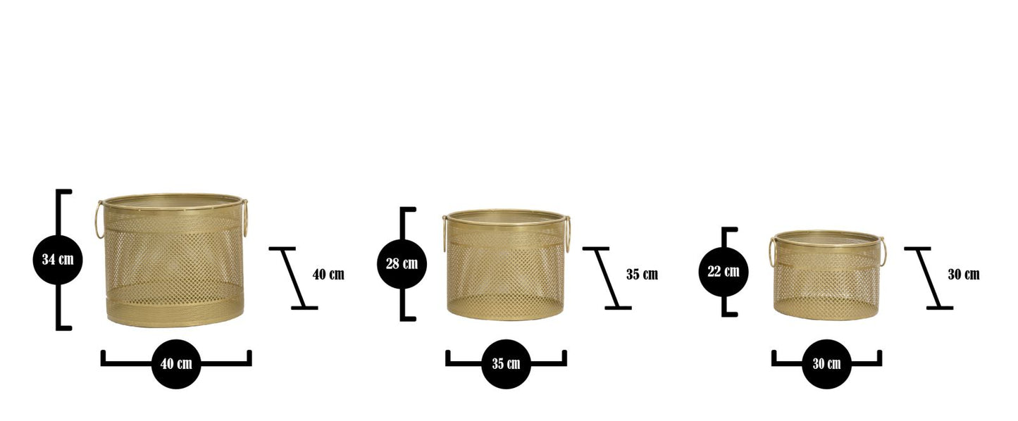 Stalak za cvijeće cage tris cm ø 40x34-35x28-30x22