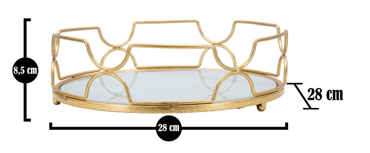 Poslužavnik glamy ogkuli cm ø 28x8,5