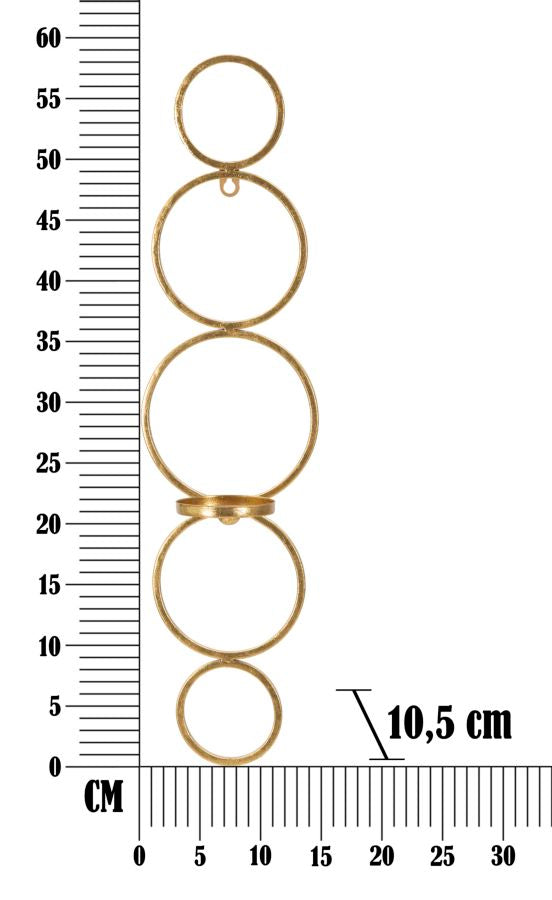 Zidni svijećnjak okrugli set 2 kom cm 14x10,5x58,5
