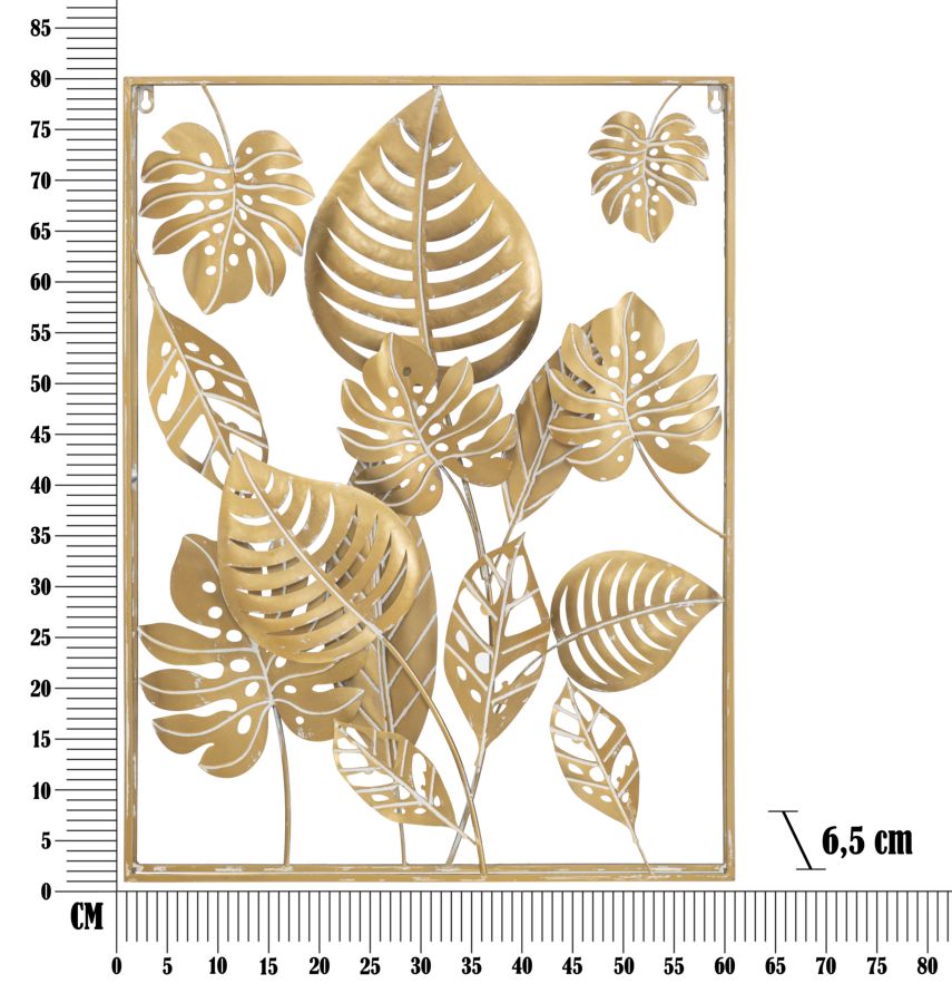 Zidna metalna dekoracija jungle ret. 60x80x6.5
