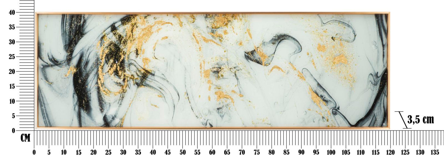 Stakleni zidni panel s okvirom long ghost cm 120x3,5x40