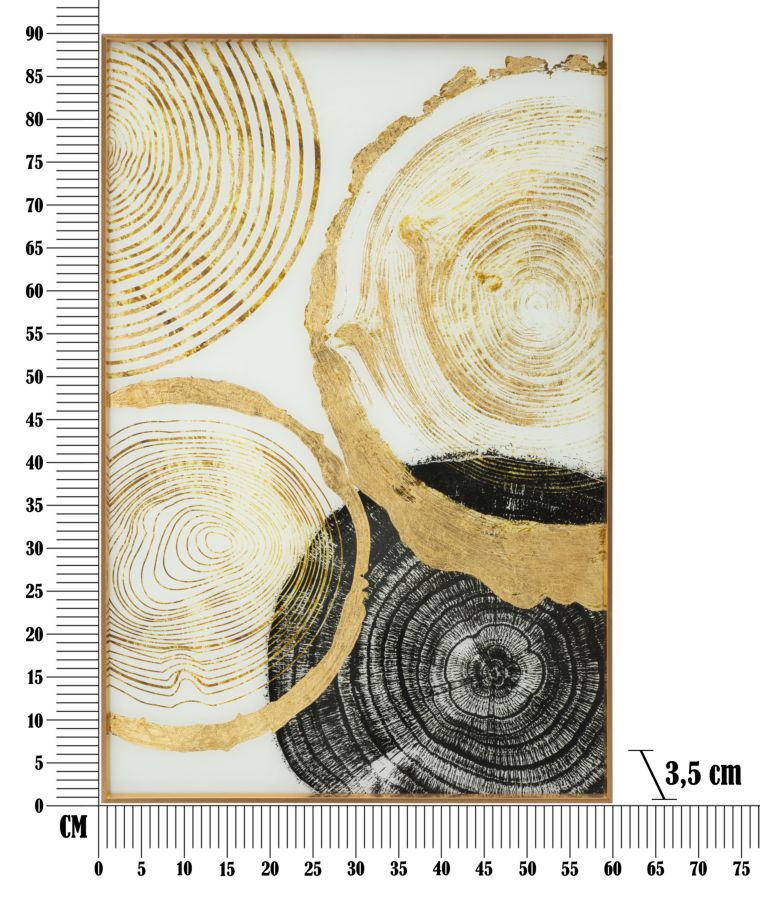 Zidni ukras STEVIE 90x60x3,5 cm
