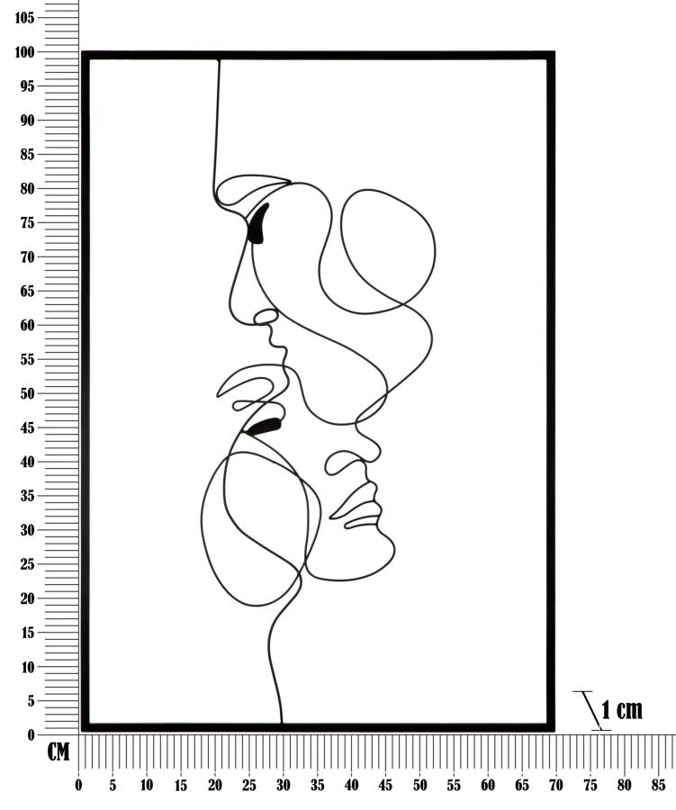 Zidna dekoracija MAXWELL 100x70x1 cm
