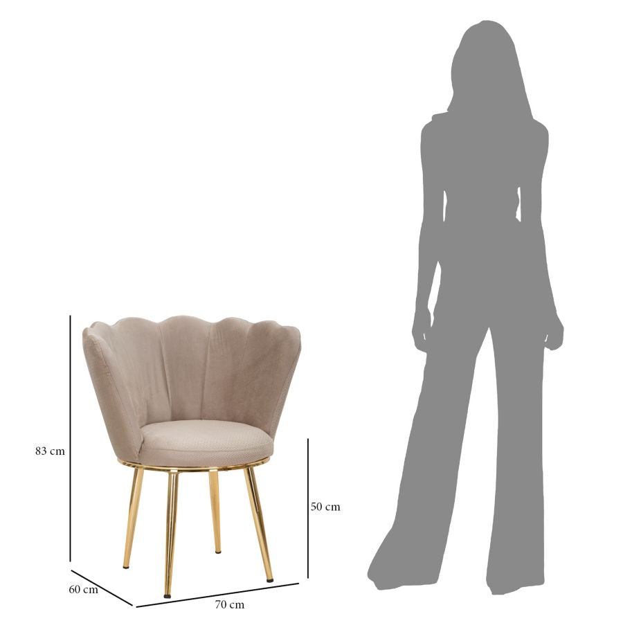 Fotelja Mindy crna cm 70x63x83