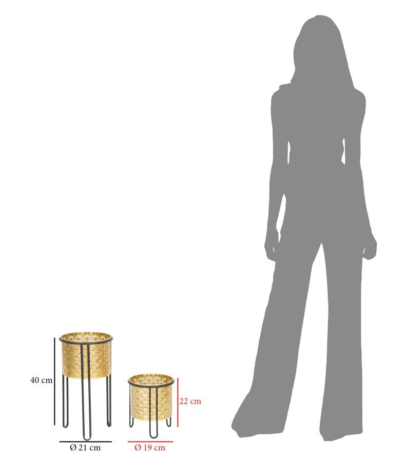 Držač za vaze glissy set 2kom -b- cm ø 21x40-19x22