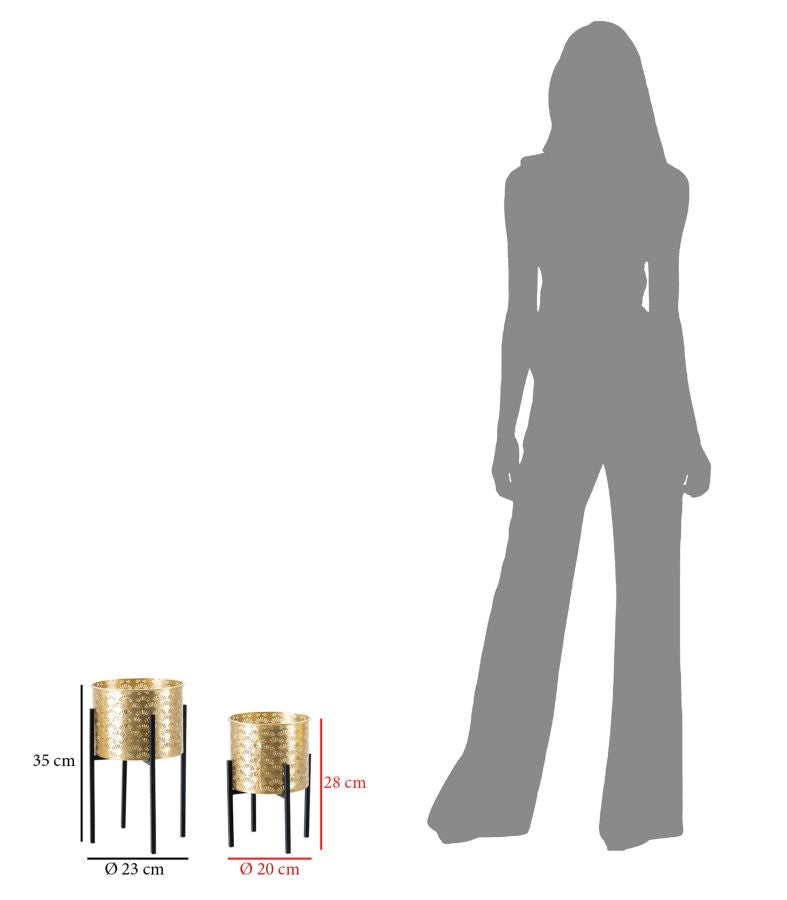 Držač za vaze glissy set 2kom -a- cm ø 21x38-19x28