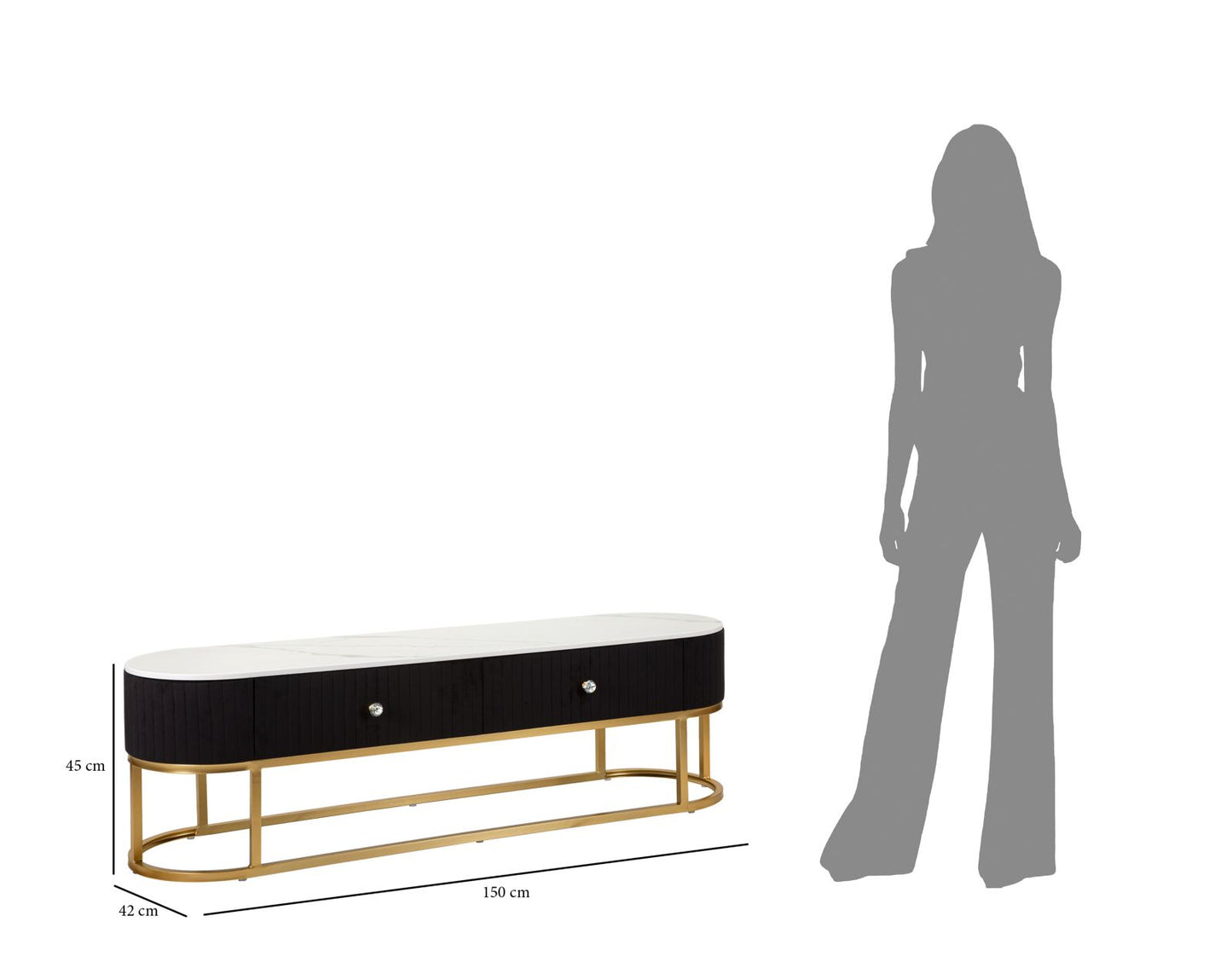 TV stalak ALIVIA 45x150x42 cm