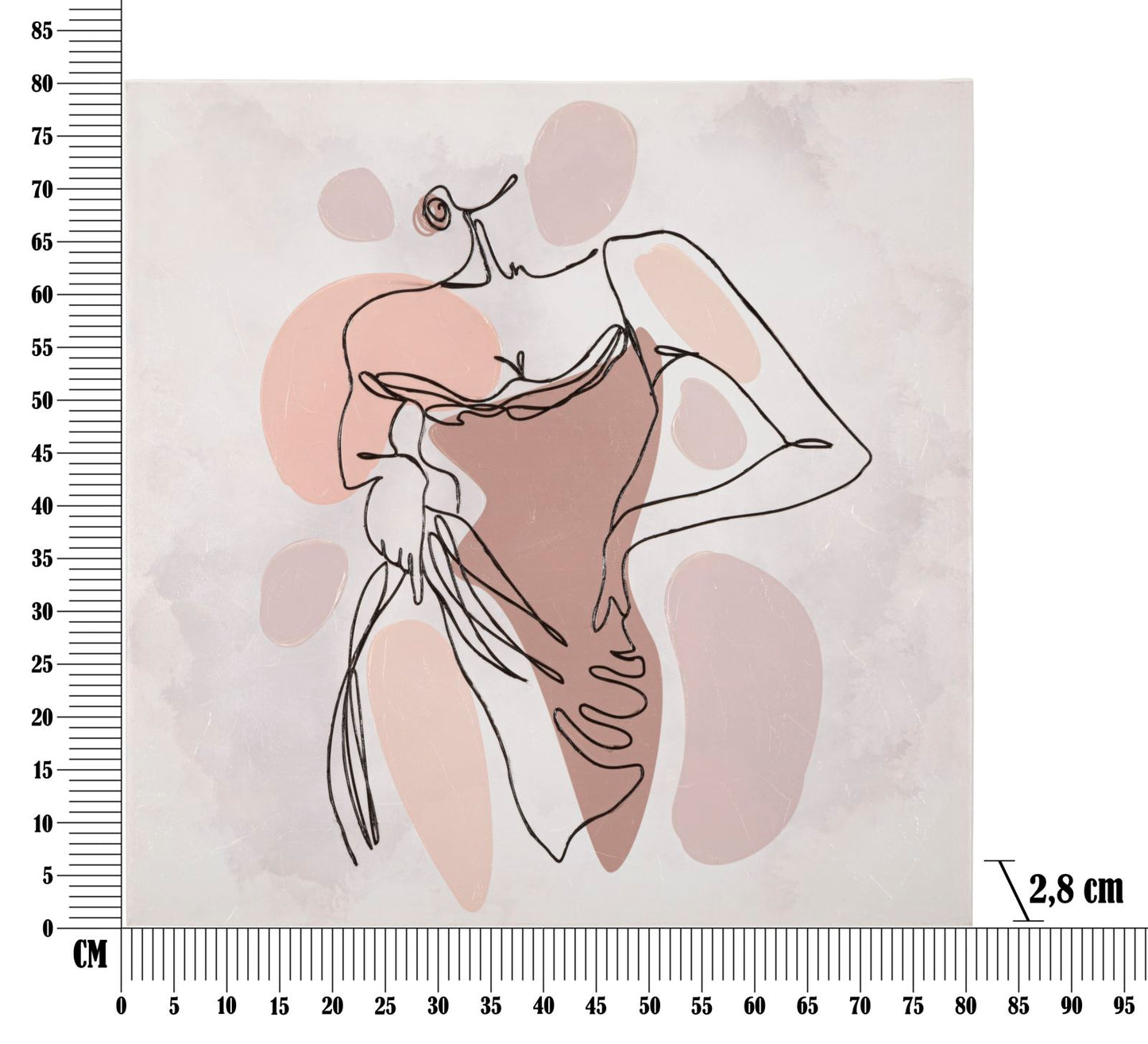 Zidna dekoracija Lady 80,2,8x80 cm