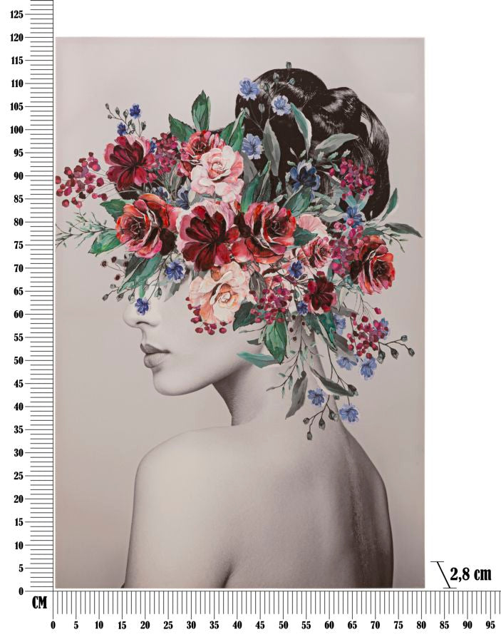 Zidna dekoracija Lady Flower 80x2,8x120 cm