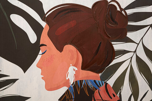 Zidna dekoracija Lady Jungle -b- 80x2,8x120 cm