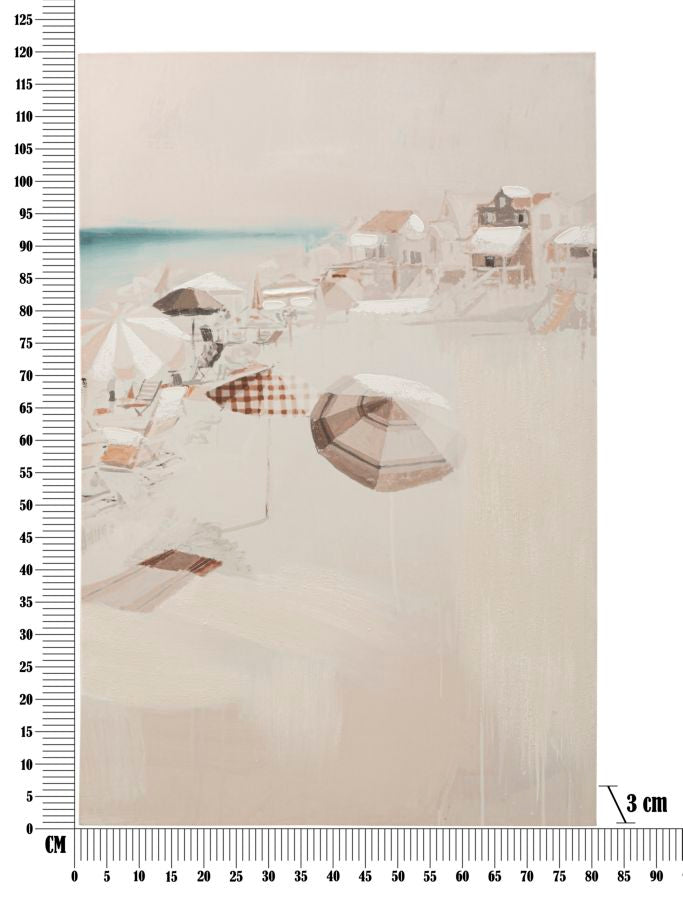 Zidna dekoracija plaža -b- 80x3x120 cm