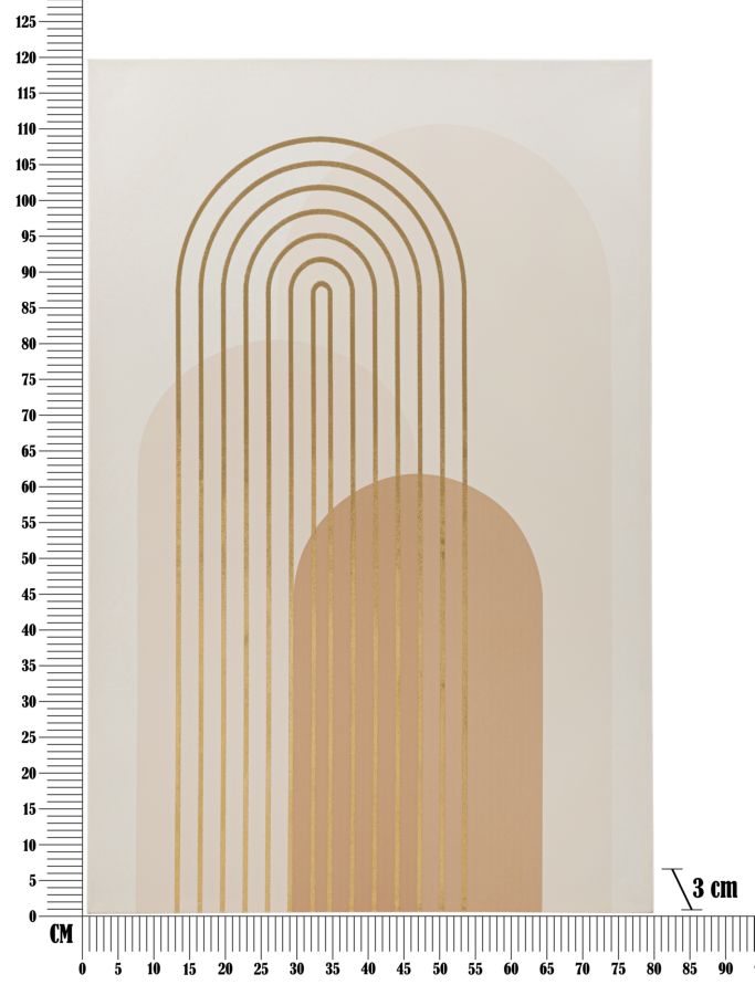 Zidna dekoracija Sjaj -A- 80x3x120 cm