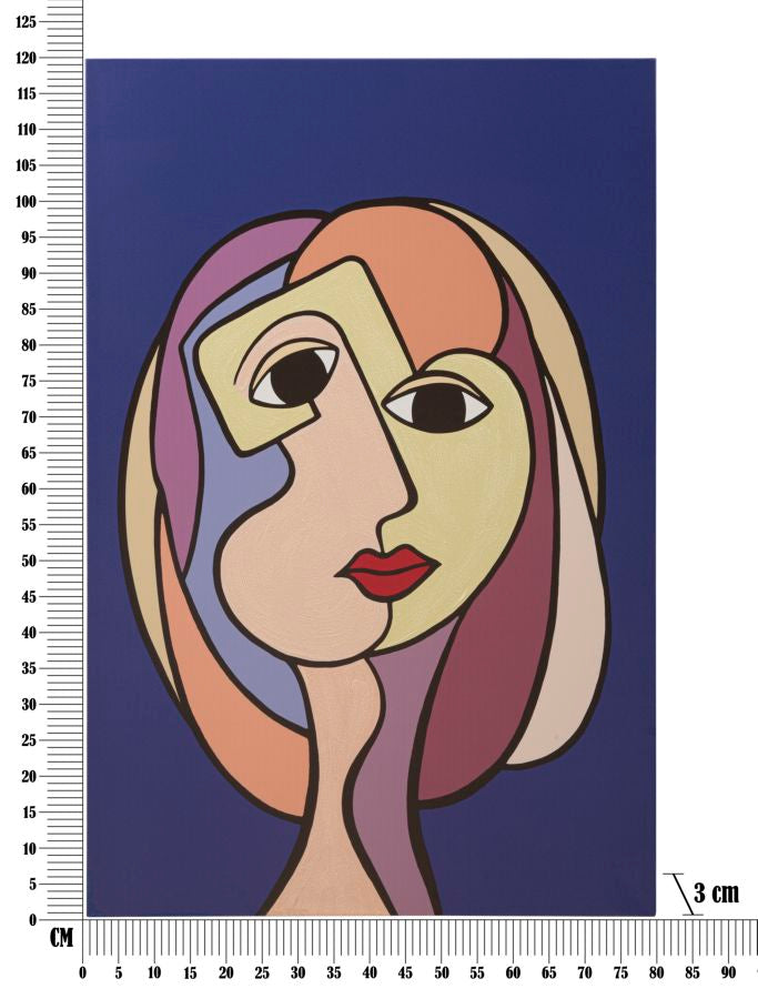 Zidna dekoracija Dvostruko lice veliko -a- 80x3x120 cm