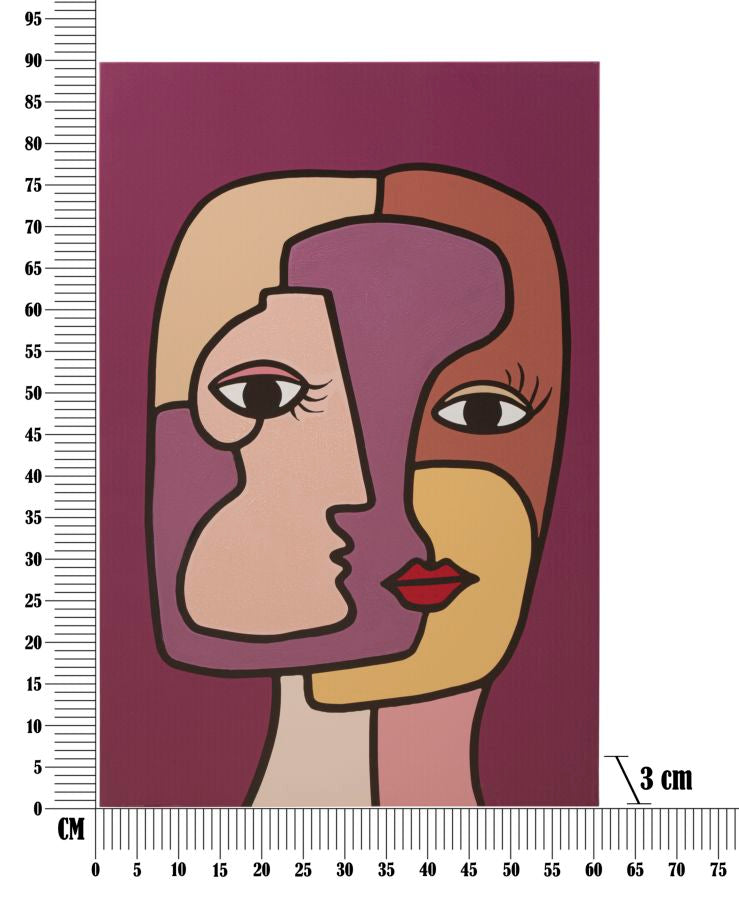Zidna dekoracija lice novo -a- 60x3x90 cm