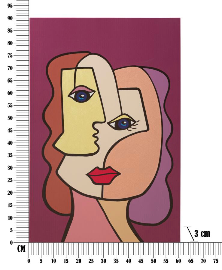 Zidna dekoracija lice novo -B- 60x3x90 cm