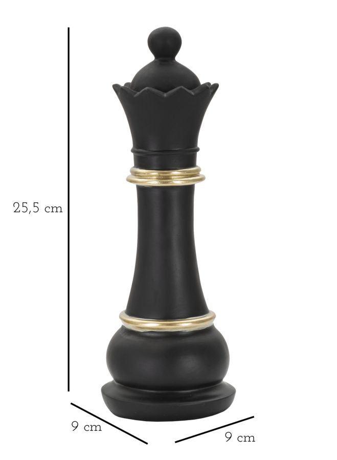 Dekoracija kraljica crno -zlatna Ø 9x25,5 cm