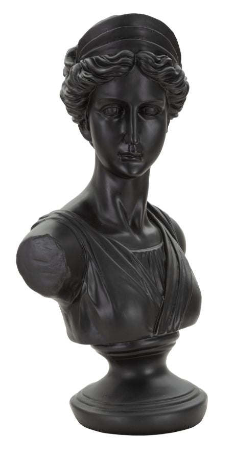 Dekoracija Crni rimski ženski kip 22x16x41 cm