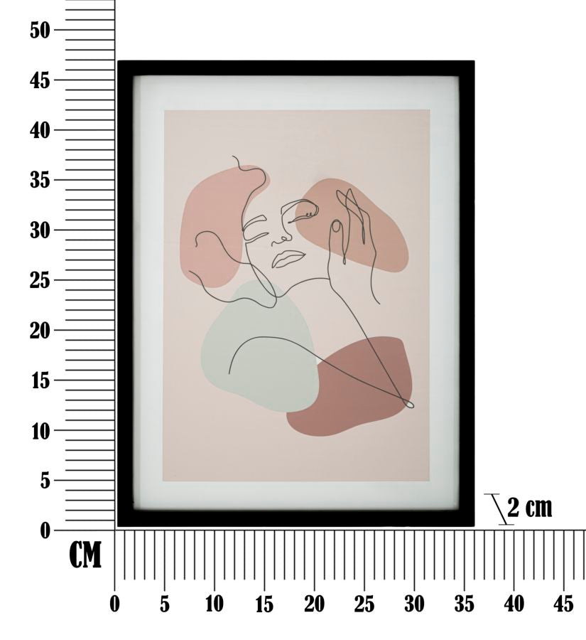 Zidna dekoracija Lice 35x2x47 cm