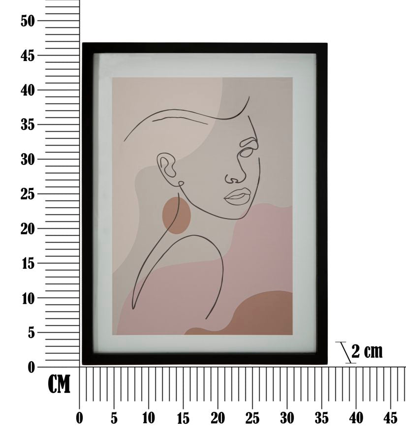 Zidna dekoracija s okvirom Lice 35x2x47 cm