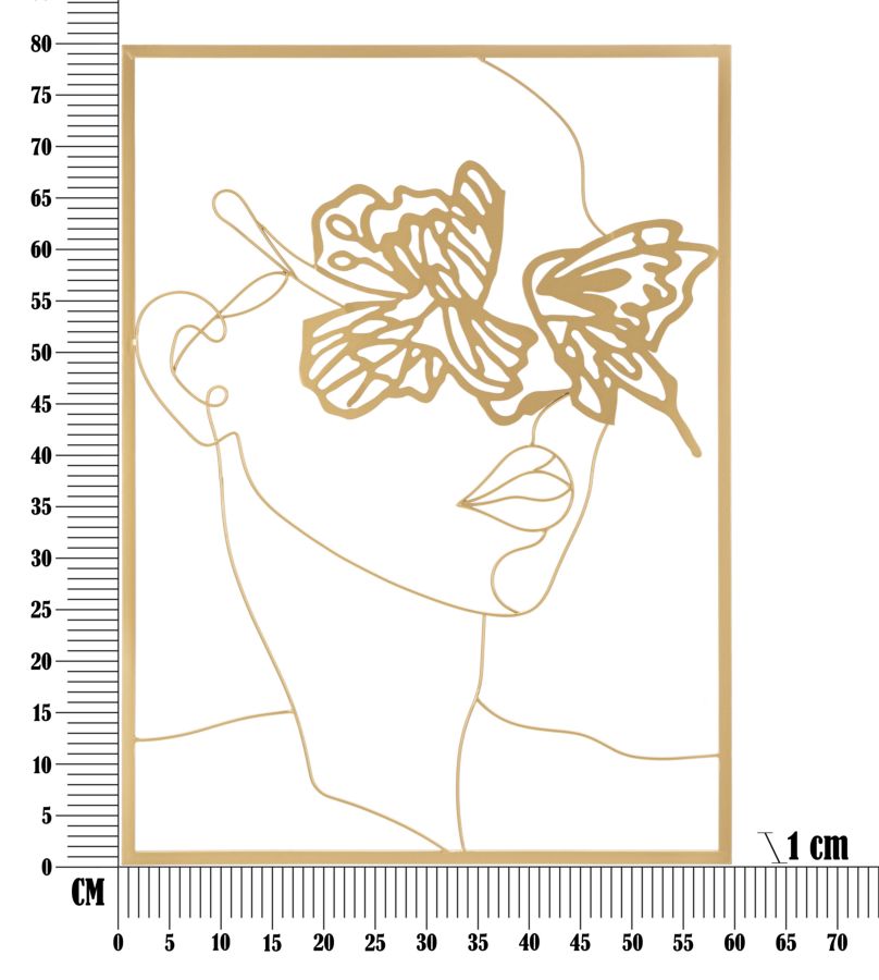 Zidni ukras MARLEE 80x60x1 cm