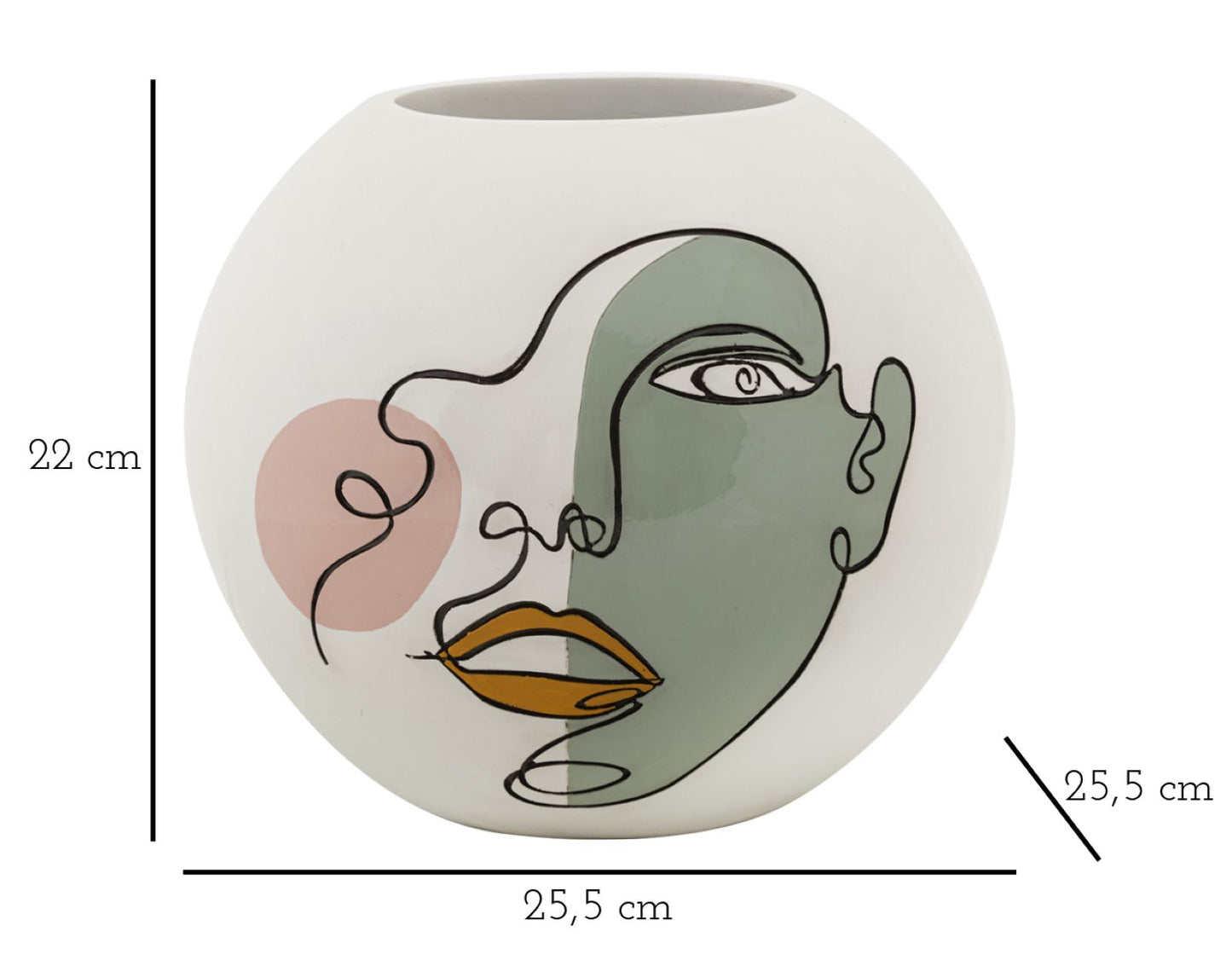 Vaza ART -A- cm Ø 25,5X22