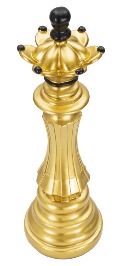 Dekoracija GOLD AND BLACK QUEEN cm Ø 12X37