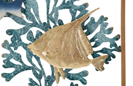 Zidna dekoracija FISH 50,2x3,8x50,2 cm