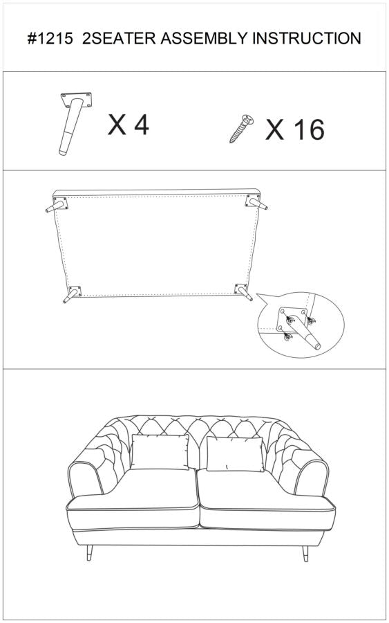 Kauč SOFA 2 SEATERS PRAGA cm 146X86X71