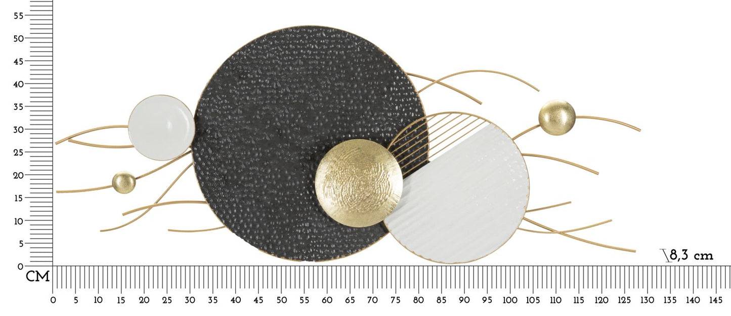 Zidna dekoracija BOLY 129,5x8,3x53,3 cm