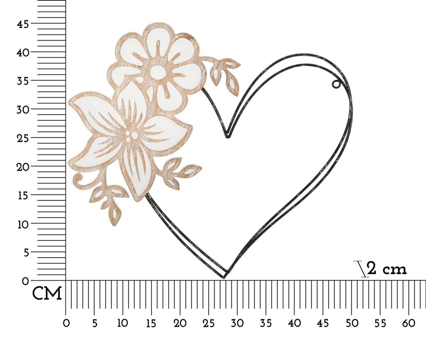 Zidna dekoracija HEART 50x2x45 MIN 2