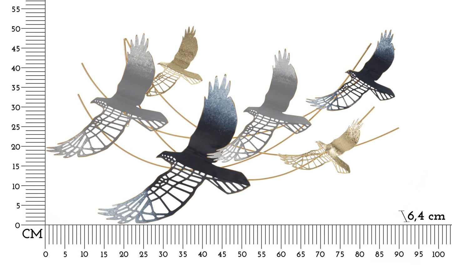 Zidna dekoracija BIRD 90,8x6,4x50,8 cm