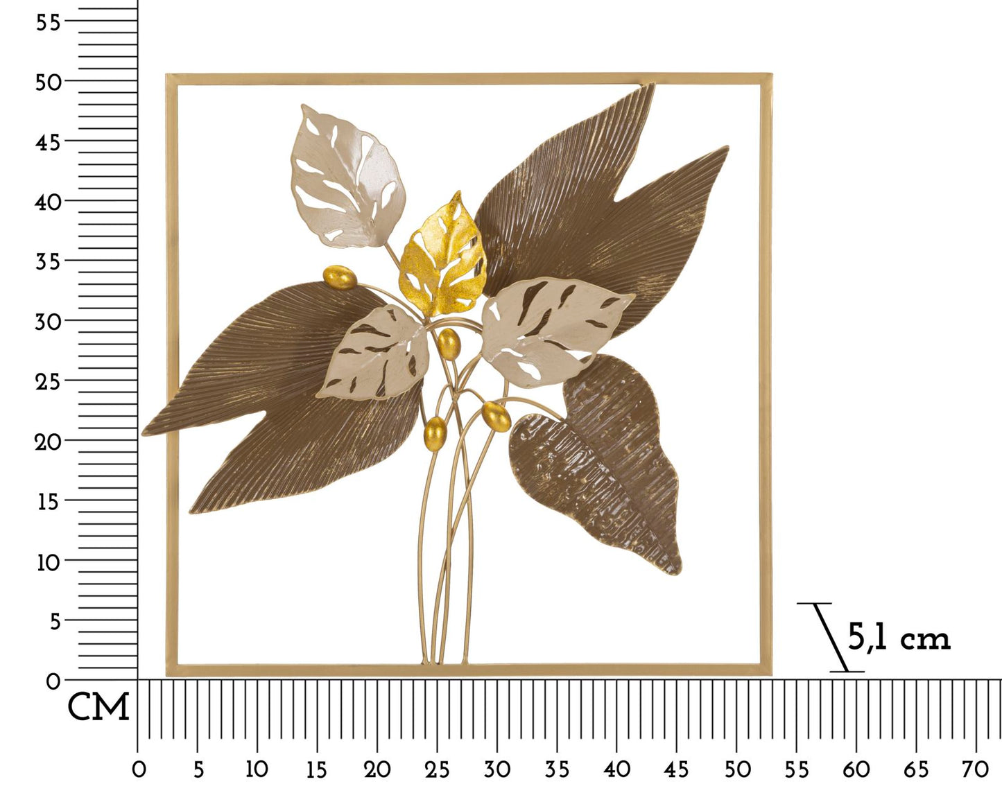 Zidna dekoracija BROWY 50,2x5,1x50,2 cm
